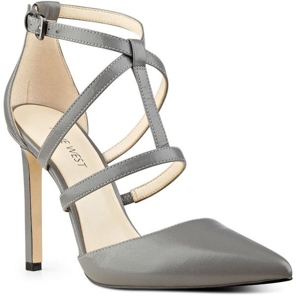 Nine West Shoes - Nine West Tenlee Gray Caged Pump